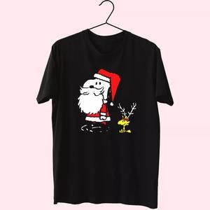 Peanuts Snoopy And Woodstock Santa Antlers T Shirt Xmas Design